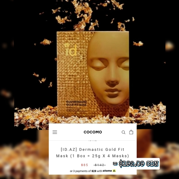 👑 NEW/SEALED ID.AZ Dermastic Gold Fit Mask 👑 - Picture 6 of 14